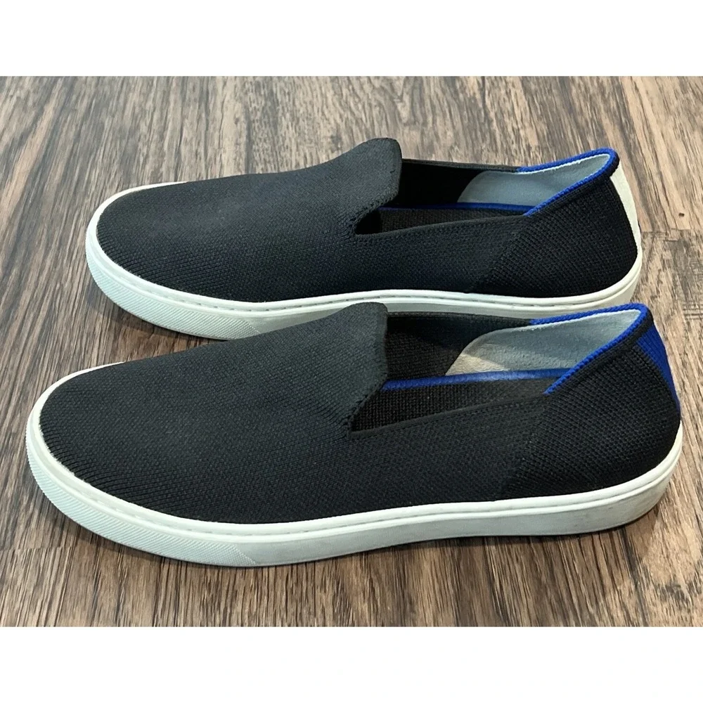 Rothy's The Classic Slip-On Sneaker Black Knit Womens Size US 6.5